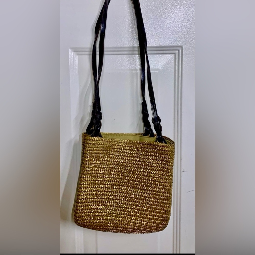 Vintage Charter Club Classics Gold Straw Purse